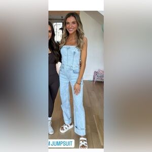 Abercrombie Light Blue Denim Jumpsuit